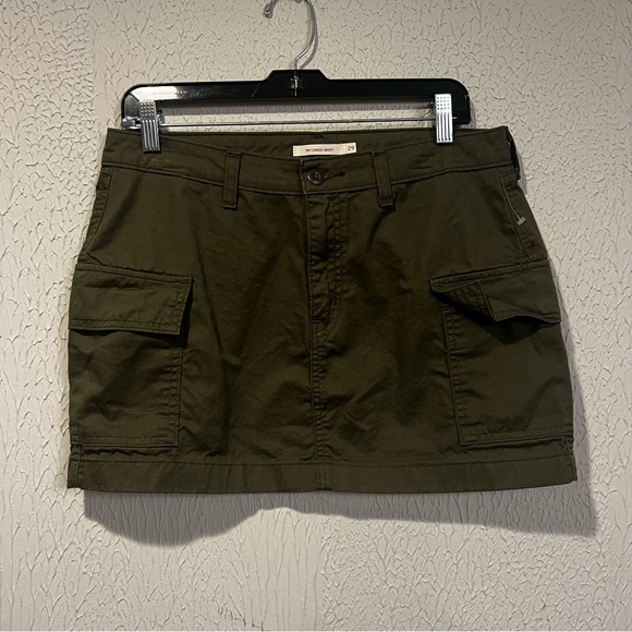 Levi's Green 94 Cargo Cotton Mini Skirt size 8 - Picture 4 of 15